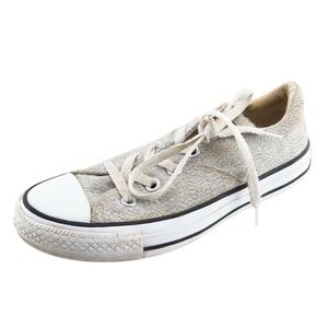 Converse All Star Women Sz 6 M Gray Lace Up Low Top Fabric Shoe